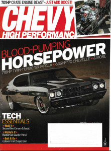 CHEVY HIGH PERFORMANCE 2015 JUNE - '70 CHEVELLE,'59 IMPALA,2ND G CAMARO EXHAUST
